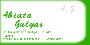 abiata gulyas business card