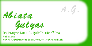 abiata gulyas business card